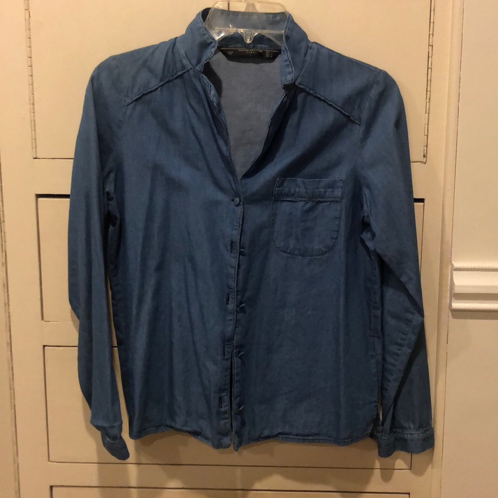 ZARA denim top S